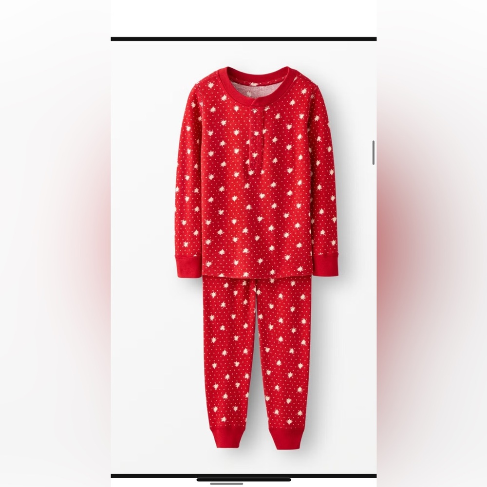 *Hanna Andersson Red Christmas Tree Kids Pajama Set